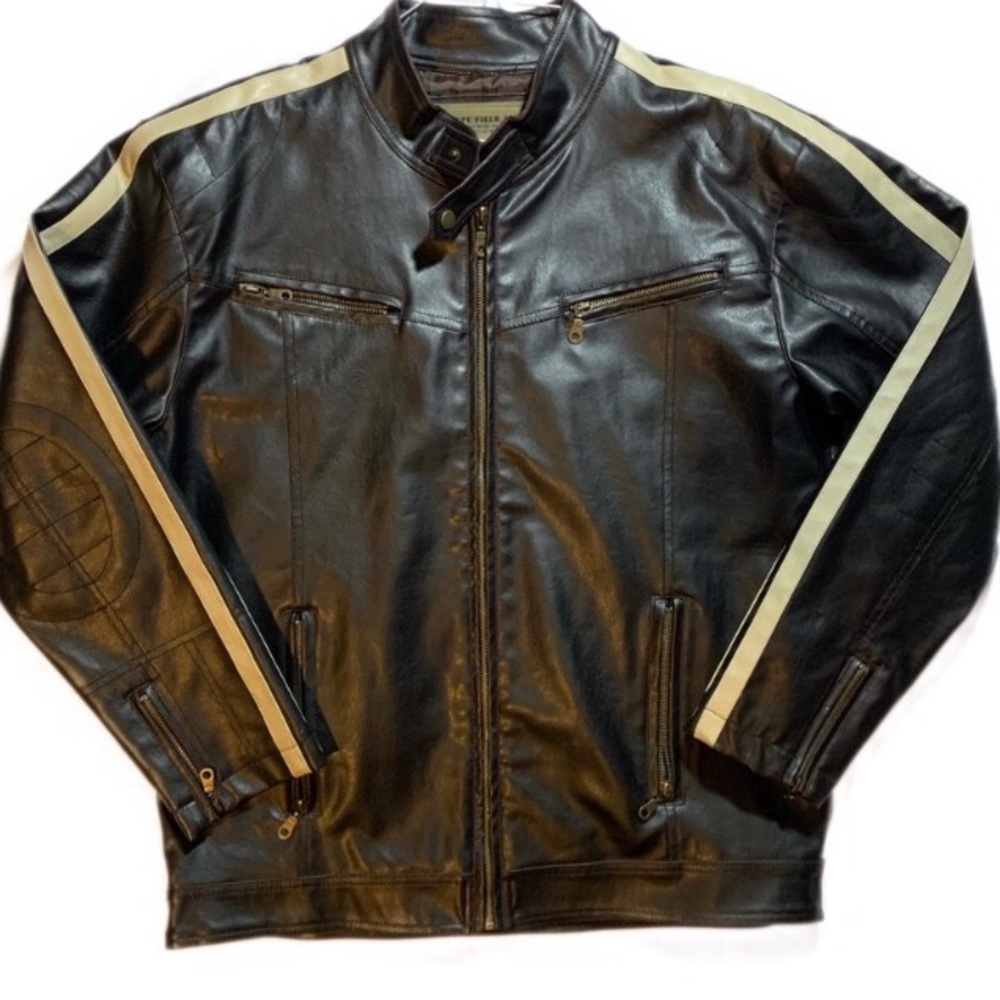 Type Field Company Machine Leather Biker Jacket